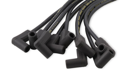 Spark Plug Wire Set- 8MM Super Stock Custom Black Wire Custom Spark Plug Wire Set 500 Ohms/Ft Sprial Core Sbc 1987-1995 V8 ACCEL-2