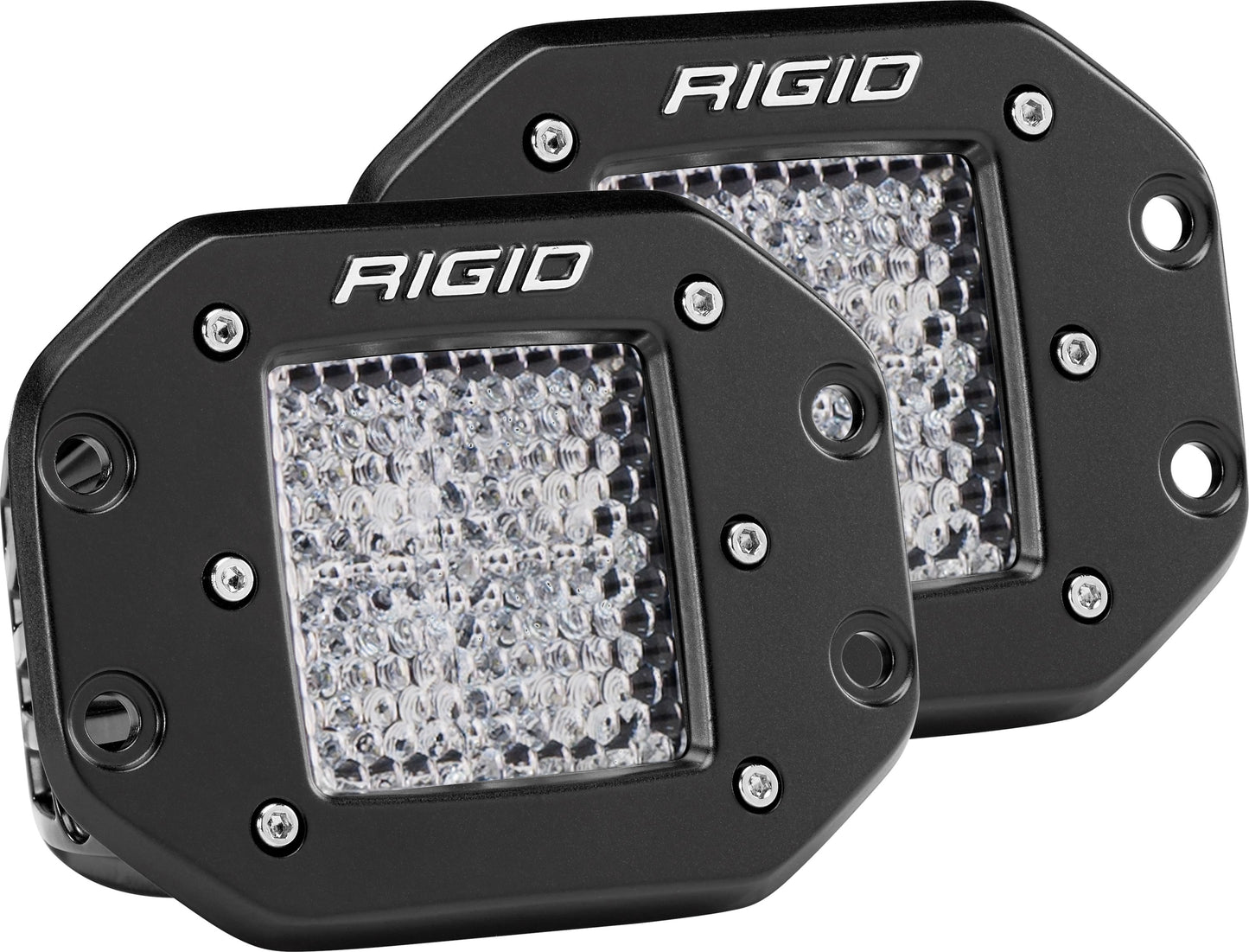 Diffused Flush Mount Black Pair D-Series Pro Rigid Industries