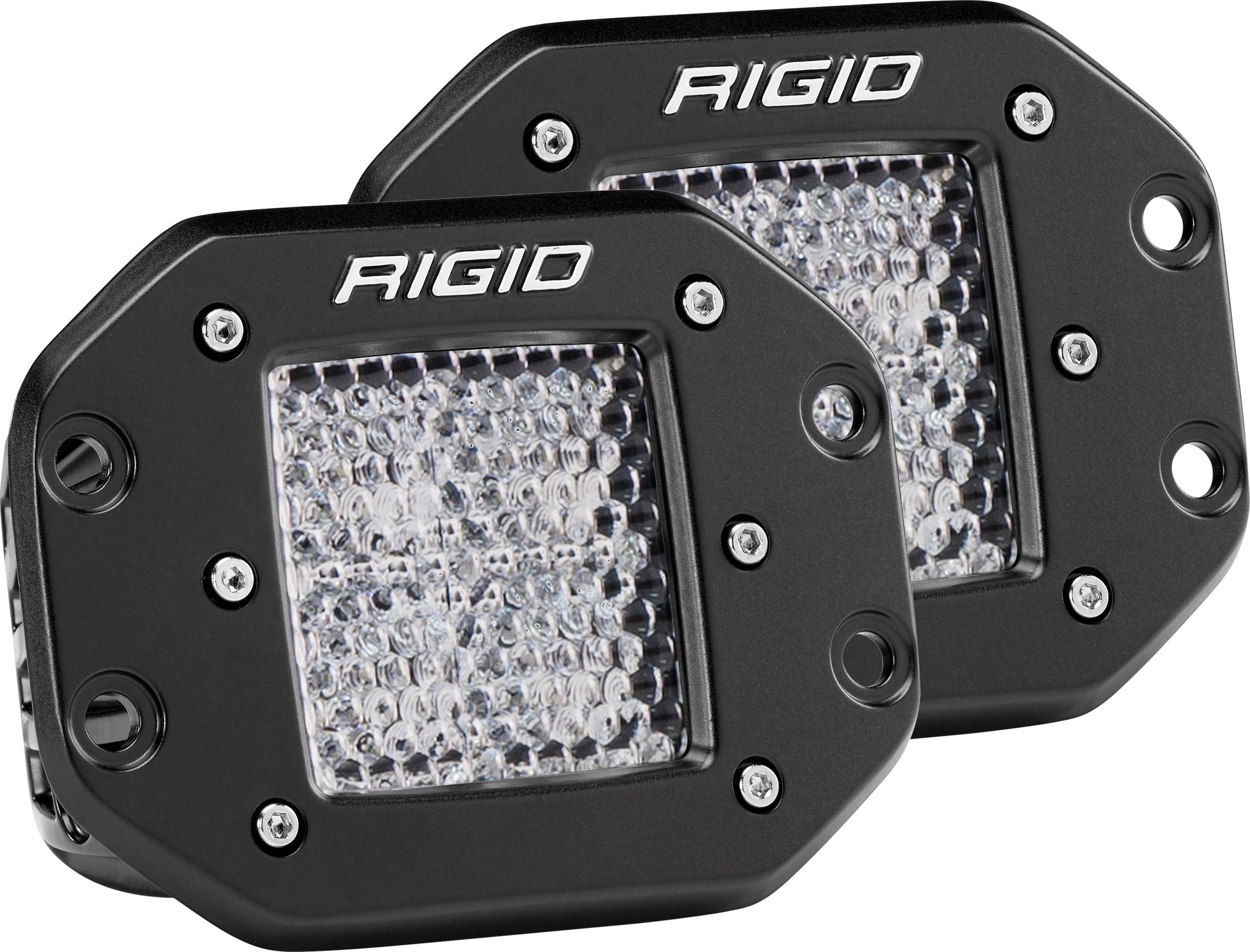 Diffused Flush Mount Black Pair D-Series Pro Rigid Industries