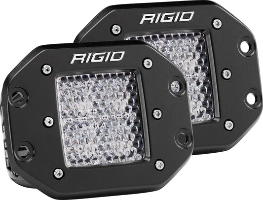 Diffused Flush Mount Black Pair D-Series Pro Rigid Industries