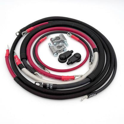 Dodge Cummins Battery Cable Kit 2/0 Gauge For 2002-2005 Dodge RAM 2500/3500 5.9-6.7 Liter Cummins Diesel 3rd Gen Battery Cable Single Battery Big7Kits-1