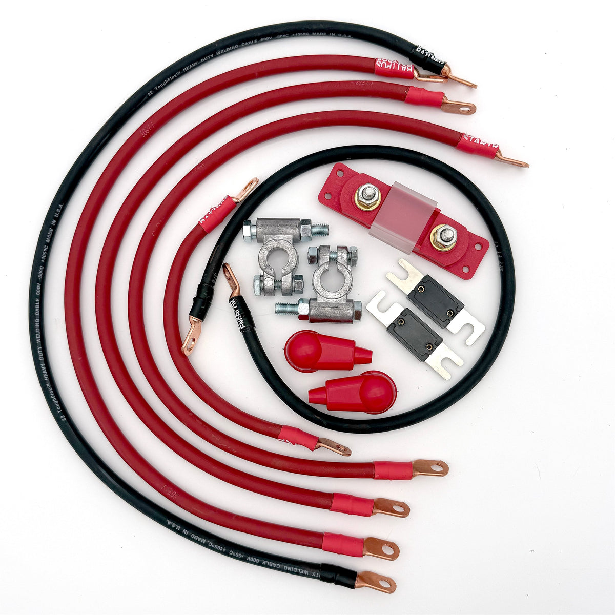 Jeep CJ Battery Cable Kit 1/0 Gauge Battery Cable AMC V8 Big7Kits
