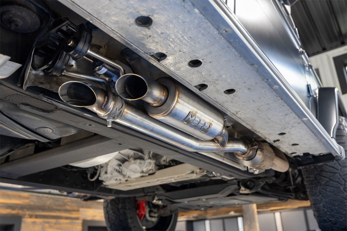 2019-Up Mercedes-Benz G63 4.0TT V8 Armor Pro T304SS 2.5 Inch Pre-Axle Cat-Back, Dual Split Side, Quad Outlet, Active Profile MBRP-2