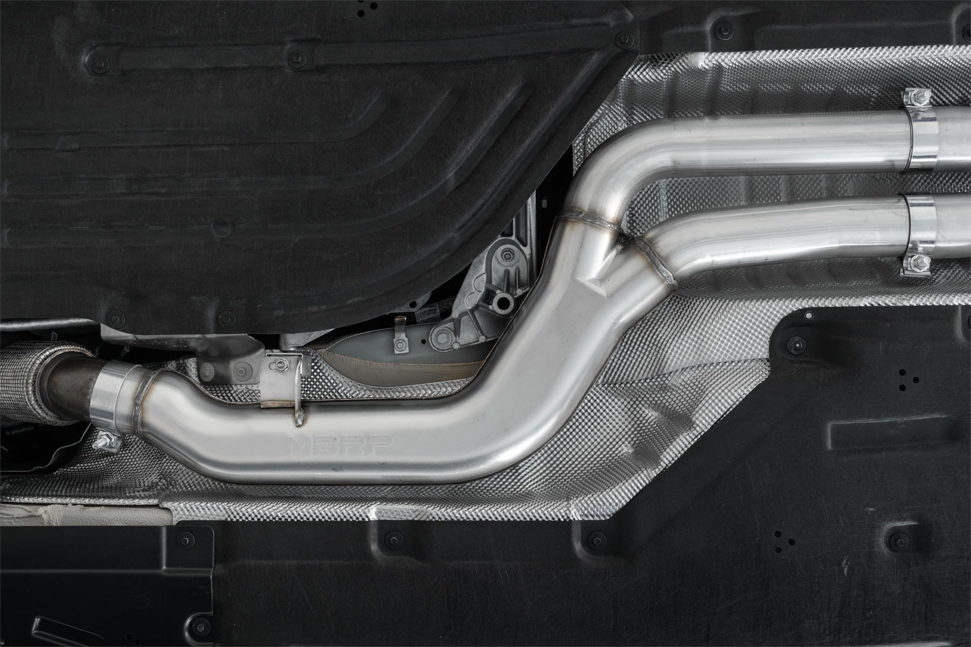 20-26 Toyota Supra T304 Stainless Steel 3 inch Cat-Back Dual Rear Outlet with Burnt End Tips 2 4.5 inch T305 Burnt End Tips Included MBRP-1