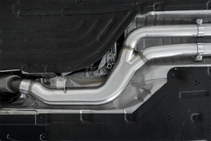 20-26 Toyota Supra T304 Stainless Steel 3 inch Cat-Back Dual Rear Outlet with Burnt End Tips 2 4.5 inch T305 Burnt End Tips Included MBRP-1