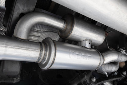 2025-Up Ram 1500 3.0L SST SO Armor BLK 3 inch Cat-back 2.5 Inch Dual Split Rear Exhaust with Black Tips MBRP-4