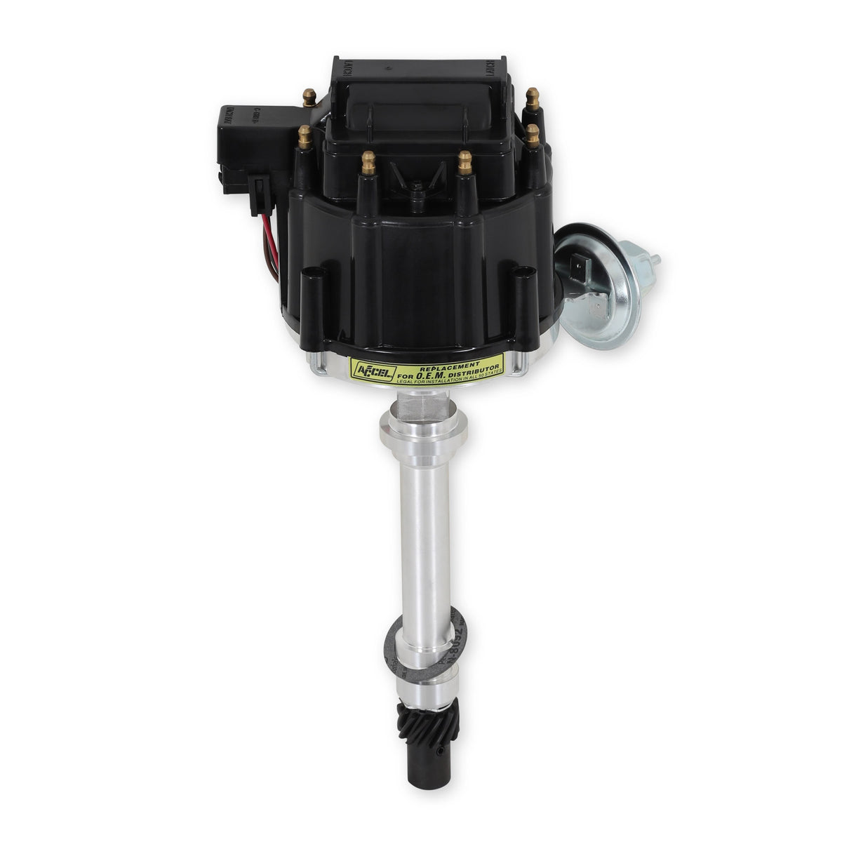 Ready To Run Distributor GM Hei Includes Coil Chevrolet V8 Black Cap ACCEL