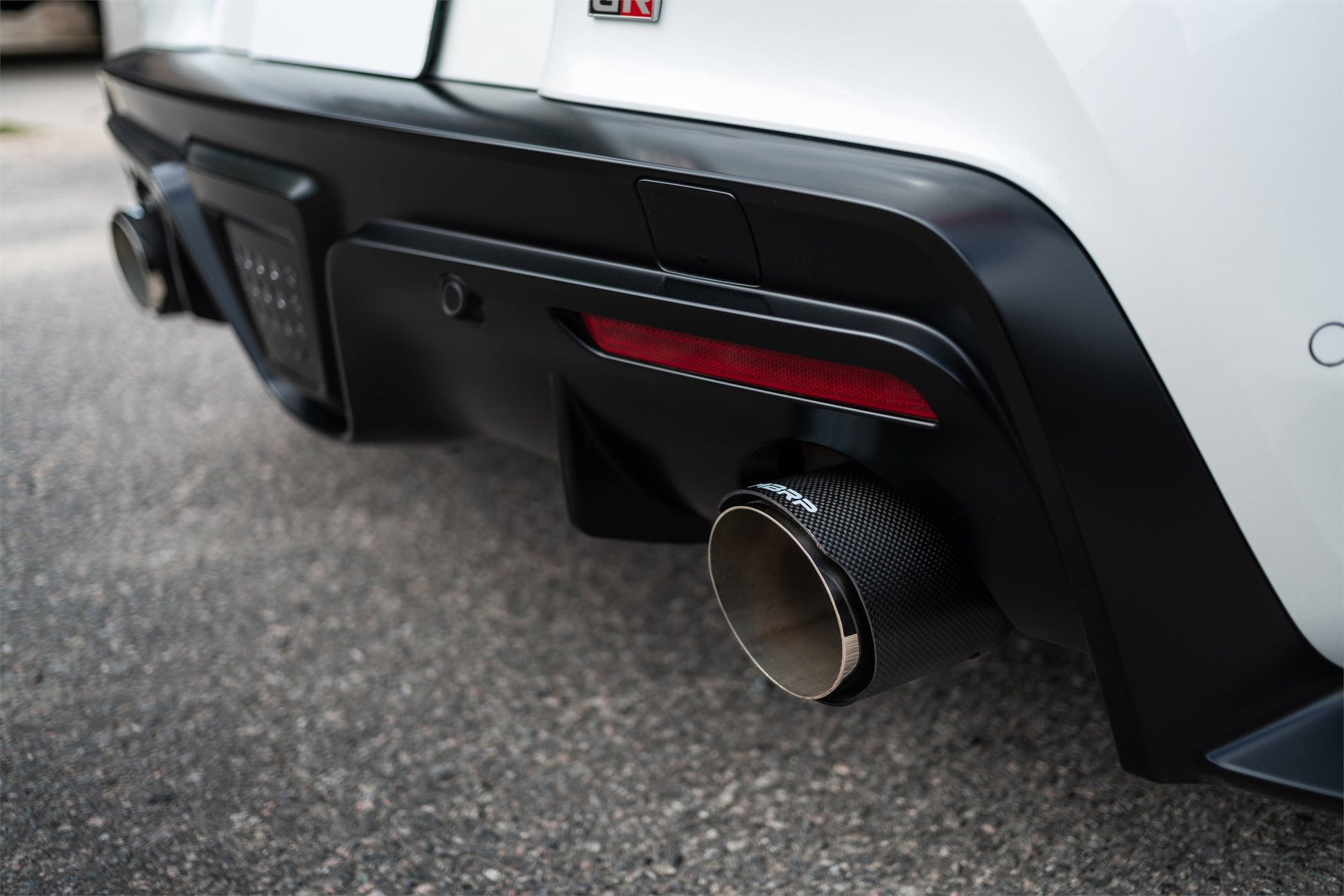 20-26 Toyota Supra T304 Stainless Steel 3 inch Cat Back Dual Rear with Carbon Fiber Tips MBRP-7