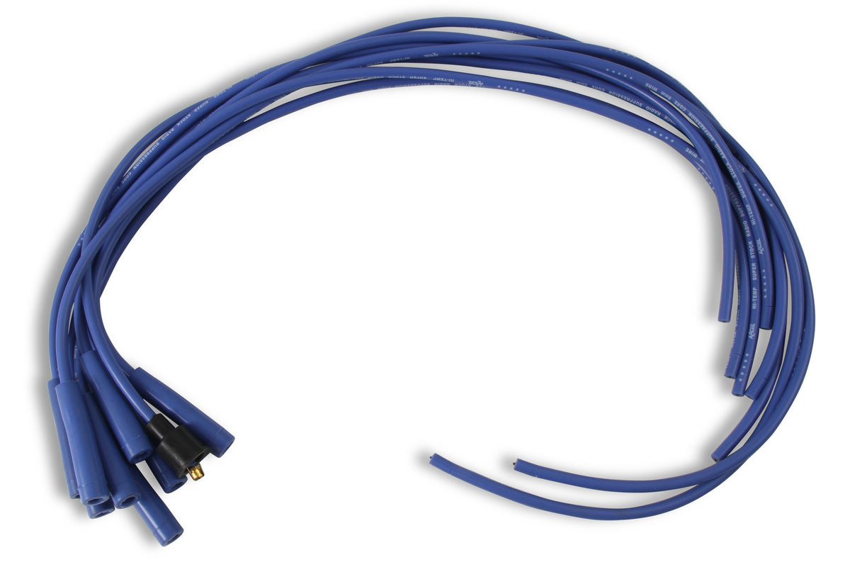 Spark Plug Wire Set- 8MM Blue Wire With Blue Straight Boots 4040B, Spark Plug Wires, Super Stock, Spiral Core, 8Mm, Blue, Set ACCEL-9