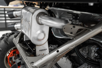 17-Up Can-Am Maverick Dual-Out Active Exhaust MBRP-2