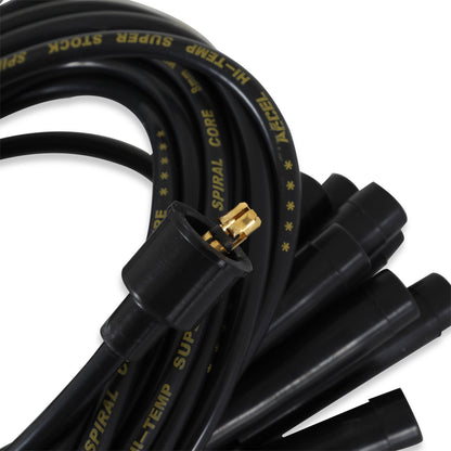 Spark Plug Wire Set 8MM Universal Black Wire With Black Straight Boots 5040K, Spark Plug Wires, Super Stock, Spiral Core, 8Mm, Black, Set ACCEL-2