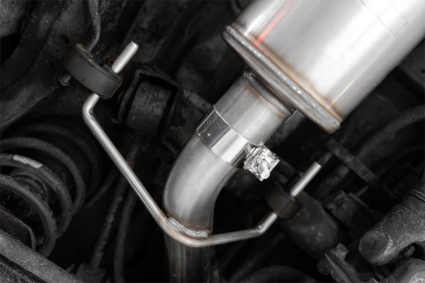 03-24 Toyota 4Runner 11-16 Toyota Land Cruiser Prado Armor Lite Aluminized Steel 2.5 Inch Cat-Back High Clearance Turn Down Single Rear Exit Exhaust System MBRP-6