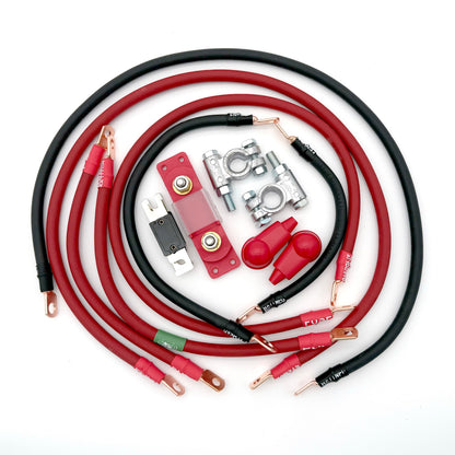 Chevy Battery Cable Kit 1/0 Gauge V8 Gas For 1988-1998 Chevrolet GMT400 Battery Cable Big7Kits