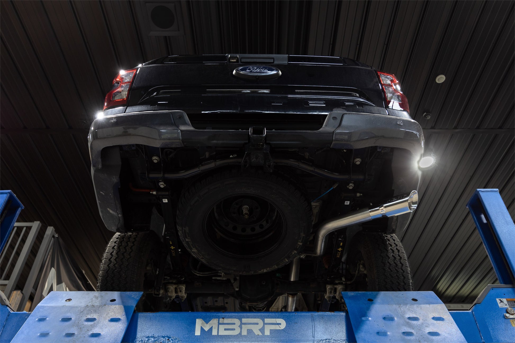 2024 Ford Ranger 2.3L Ecoboost Armor Pro T304SS 3-Inch Cat-Back Single Side Exit with Polished Tip MBRP-9