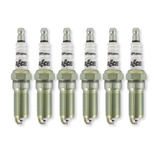 Hp Copper Spark Plug 3.5L V6 Engines -Stock Heat Range 6-Pack ACCEL