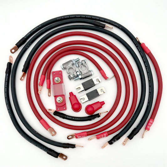 2018-2025 Jeep Wrangler JL Battery Cable Kit 392 Hemi 1/0 Gauge Battery Cable Big7Kits
