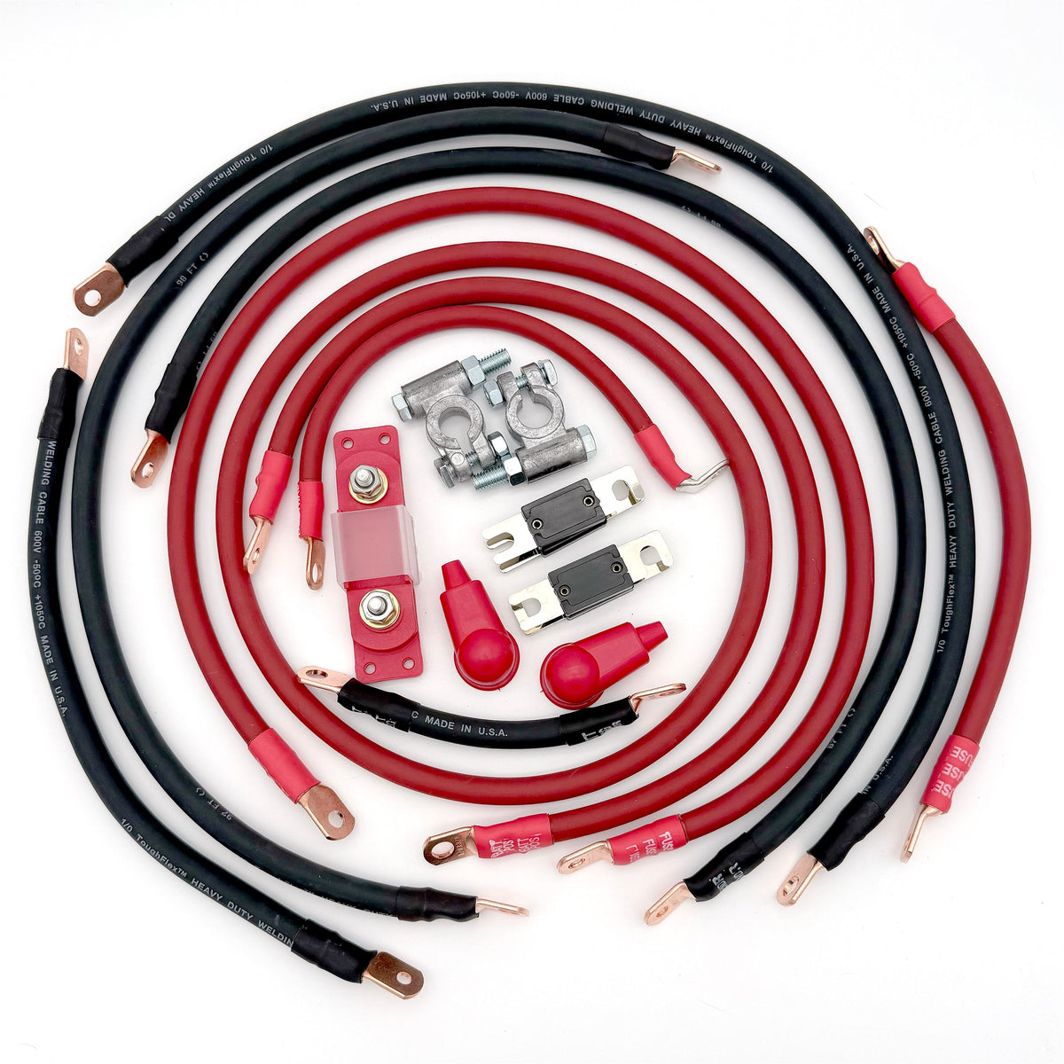 2020-2025 Jeep Gladiator JT Battery Cable Kit 3.6 Liter 2 Gauge Battery Cable Big7Kits-1