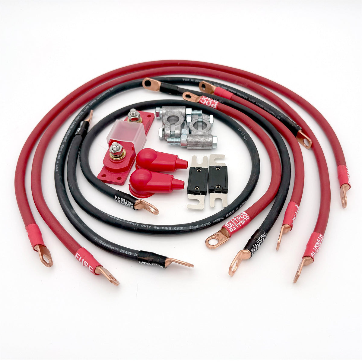 1991-1995 Jeep Wrangler YJ Battery Cable Kit 4.0 Liter 1/0 Gauge Battery Cable Big7Kits-2
