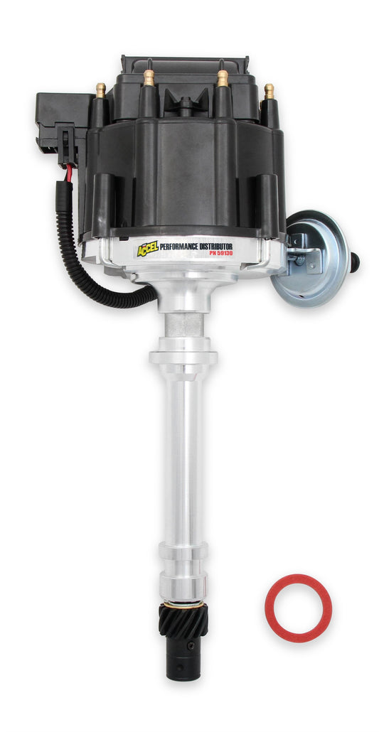 Performance Distributor Hei Chev V8 265-454 W/ Coil Replacement Hei Distributor, Direct Plug In With Oe Type Connectors, GM Hei Equipped Cars, Trucks (Pre-Computer). High Dielectric Strength Cap, Brass Male Towers ACCEL