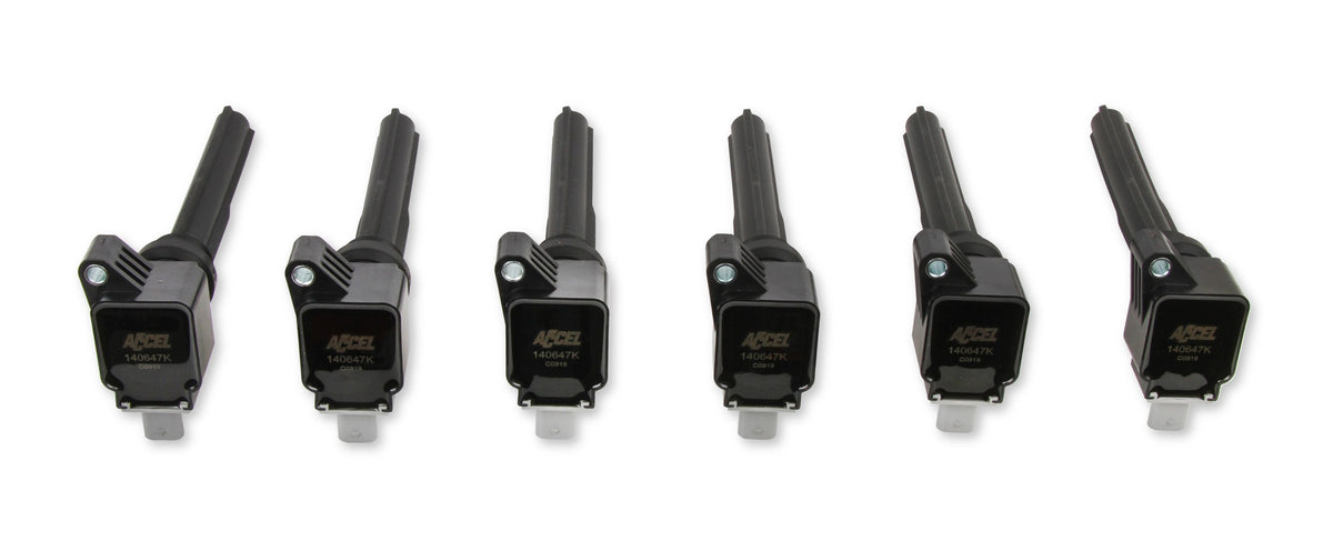 Ignition Coil 2017-2020 Ford Ecoboost 3.5L Engines, Black, 6-Pack An Economical, Direct Replacement Coil For Your Ecoboost From The Ignition Experts At ACCEL-1