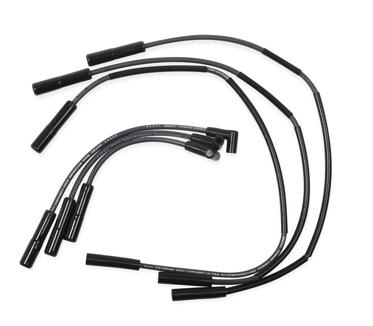 Spark Plug Wire Set Extreme 9000 Ceramic Boot 2007-2011 Jeep Wrangler JK Custom Fit Extreme Heat Ceramic Boot Spark Plug Wire Set ACCEL