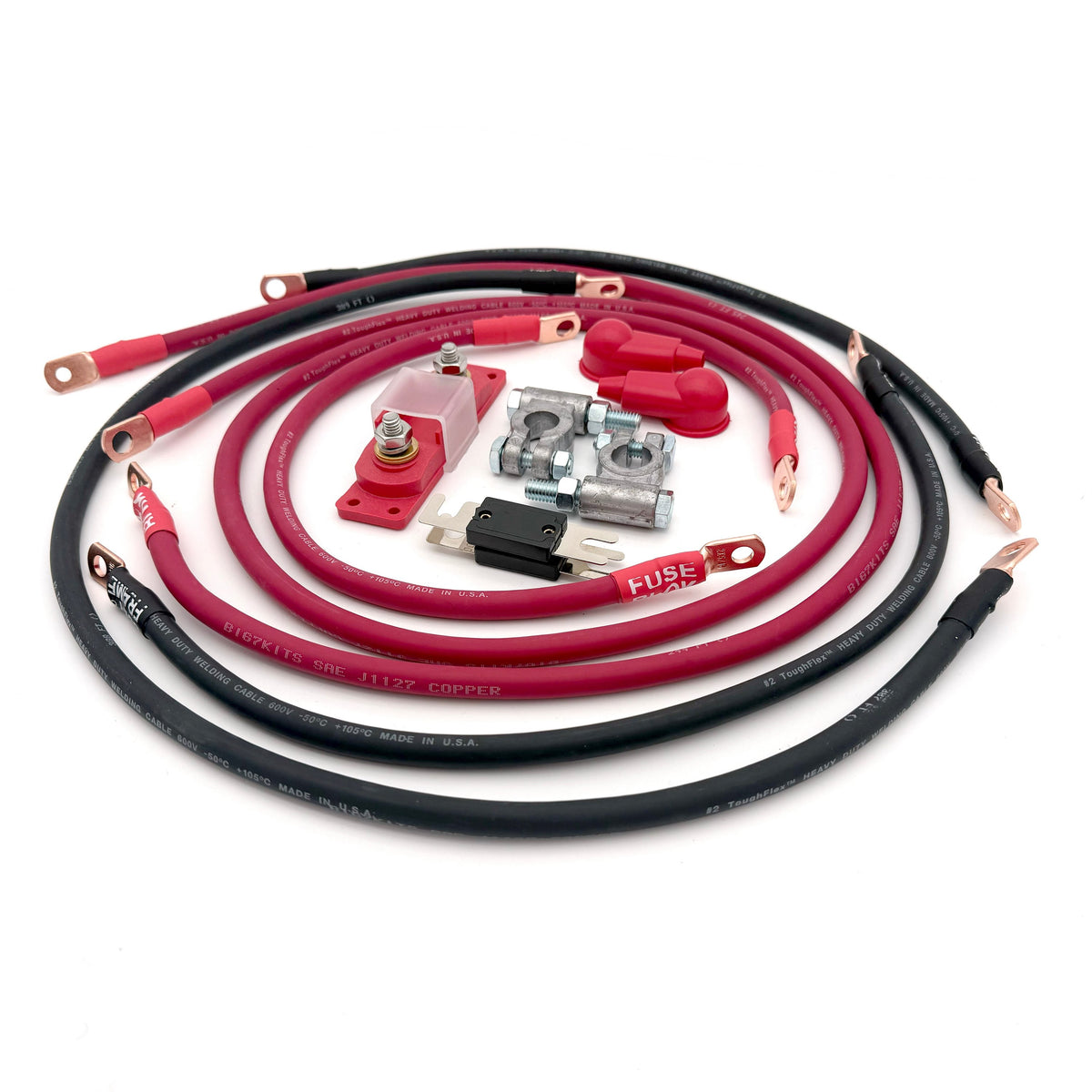 Chevy Battery Cable Kit 1/0 Gauge 5.0-5.7 Liter For 1973-1991 Chevrolet Suburban/Blazer Battery Cable Big7Kits-1