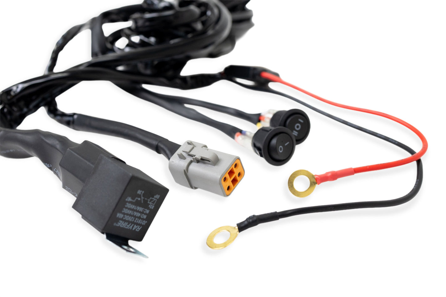 40 AMP DTP 4 Inch Pin Halo Light Harness DV8 Offroad-5
