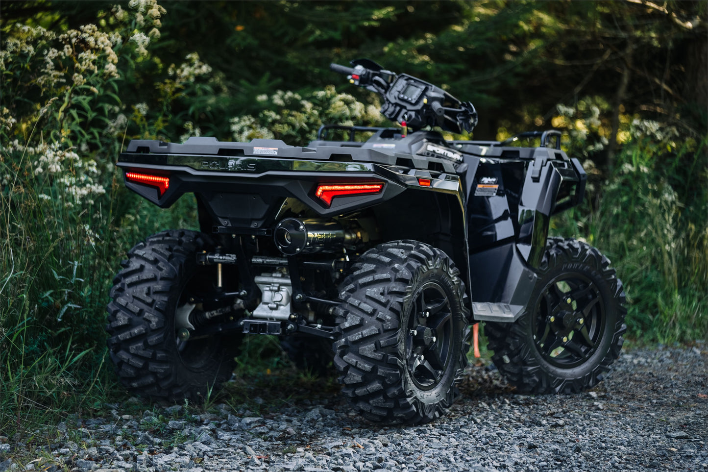 2001-Up Polaris Sportsman 5 Inch Single Slip-on Muffler with Billet Tip Performance Series MBRP-6