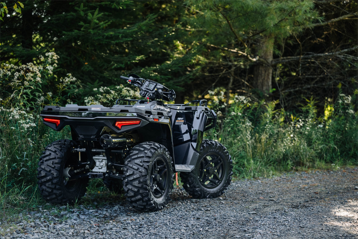 2001-Up Polaris Sportsman 5 Inch Single Slip-on Muffler with Billet Tip Performance Series MBRP-7