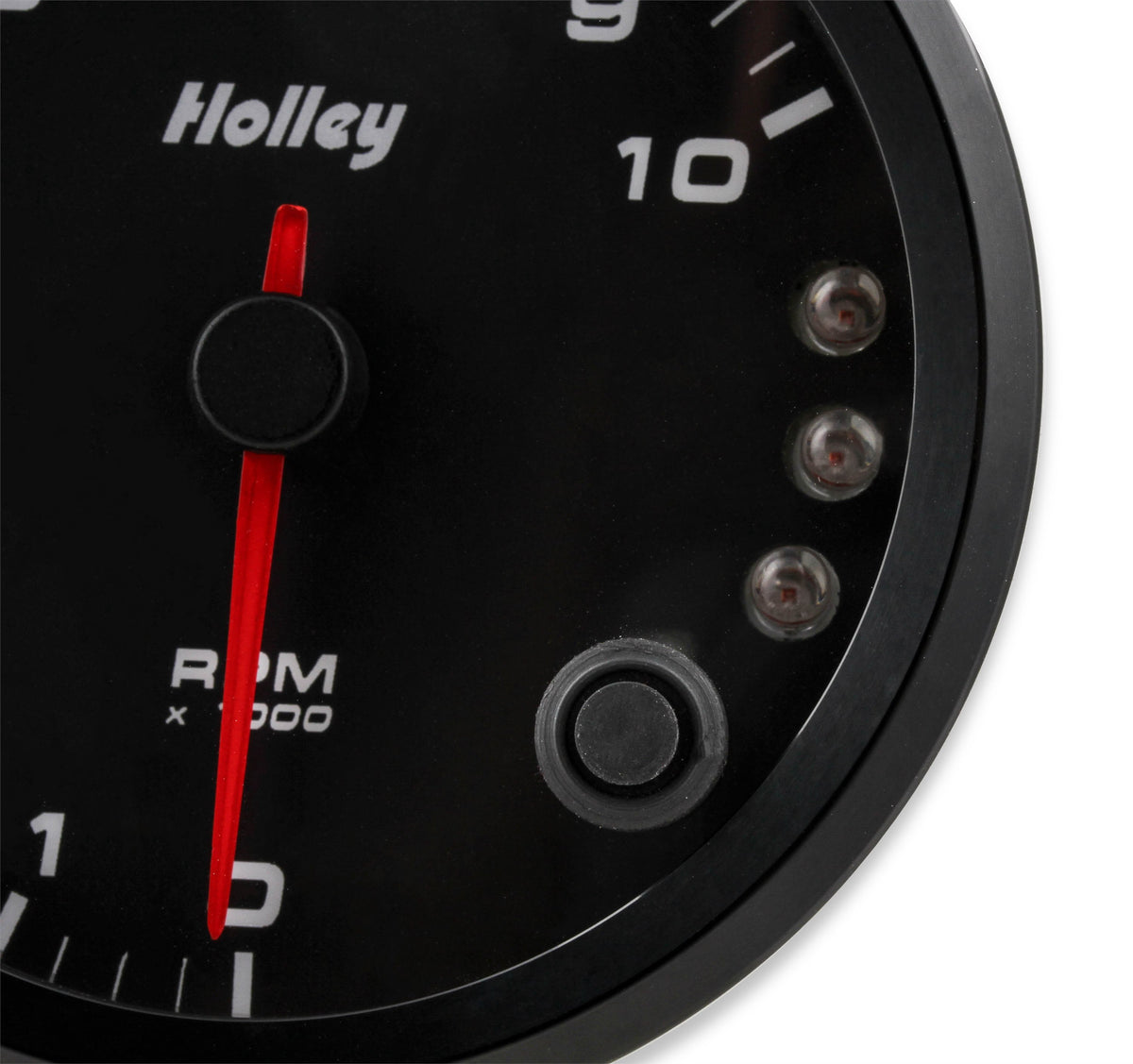Analog-Style Tachometer Black 3-3/8 Tachometer 0-10K Standalone W/ Internal Shiftlight-Logo Holley-1