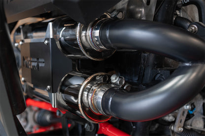 Stacked Dual Slip On Exhaust Pipe For 20-Up Polaris RZR Pro XP Turbo Performance Series MBRP-2