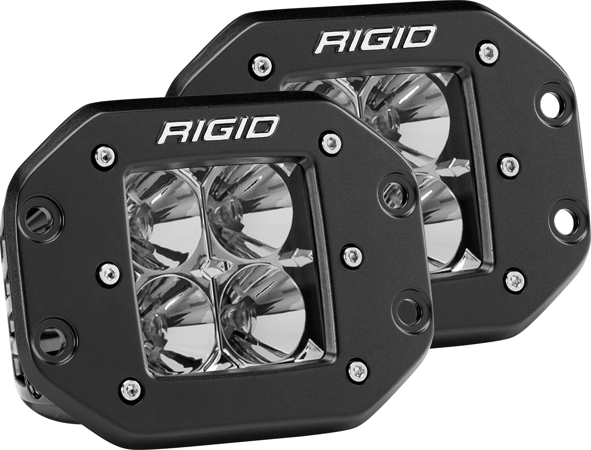 Flood Flush Mount Black Pair D-Series Pro Rigid Industries
