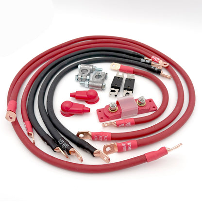 2007-2018 Jeep Wrangler JK Battery Cable Kit 3.8 Liter 1/0 Gauge Battery Cable Big7Kits-2