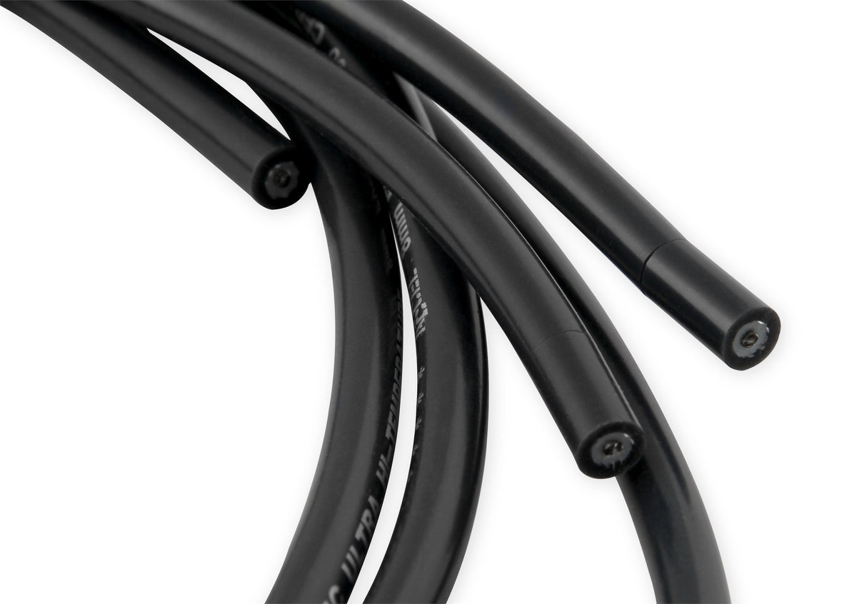 Spark Plug Wire Set Universal 90 Deg Black Ceramic Boots 9001Ck, Spark Plug Wires, Pro Fit Ceramic, Spiral Core, 8Mm, Black, Set ACCEL-1