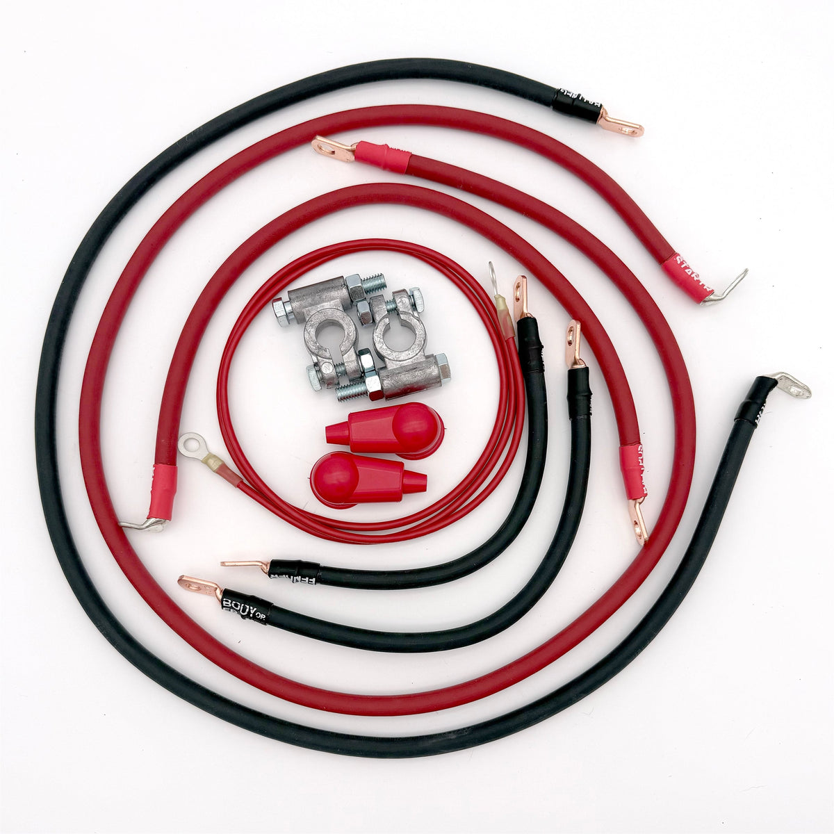 1987-1991 Ford Bronco Gen 4 Battery Cable Kit 5.8 Liter 2 Gauge Battery Cable Big7Kits-13