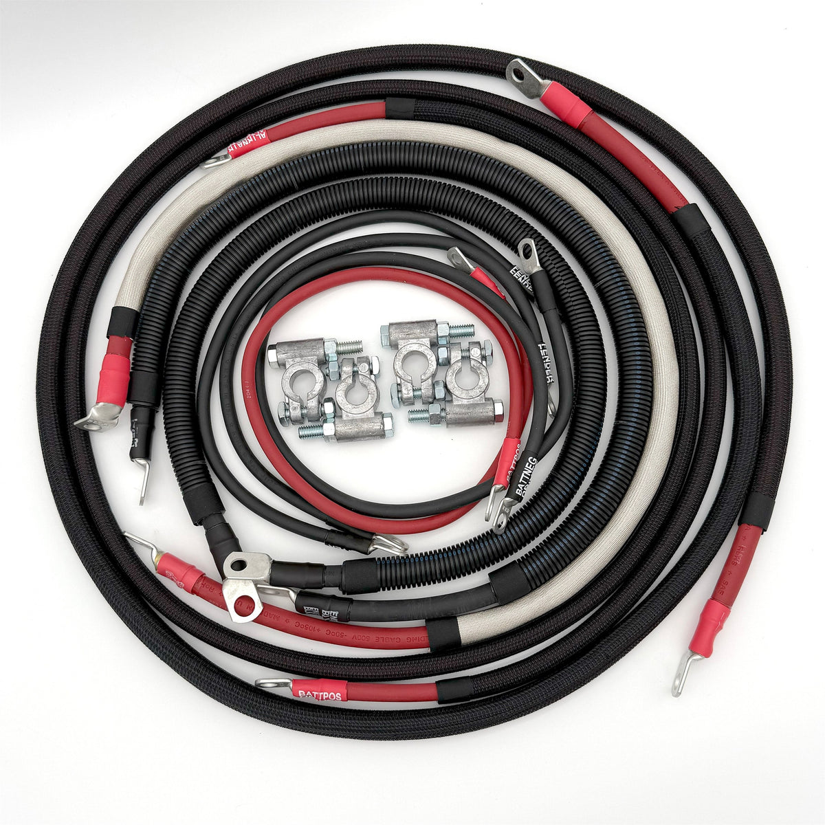 Dodge Cummins Battery Cable Kit 2/0 Gauge For 2006-2009 Dodge RAM 2500/3500 5.9-6.7 Liter Cummins Diesel 3rd Gen Battery Cable Big7Kits-1