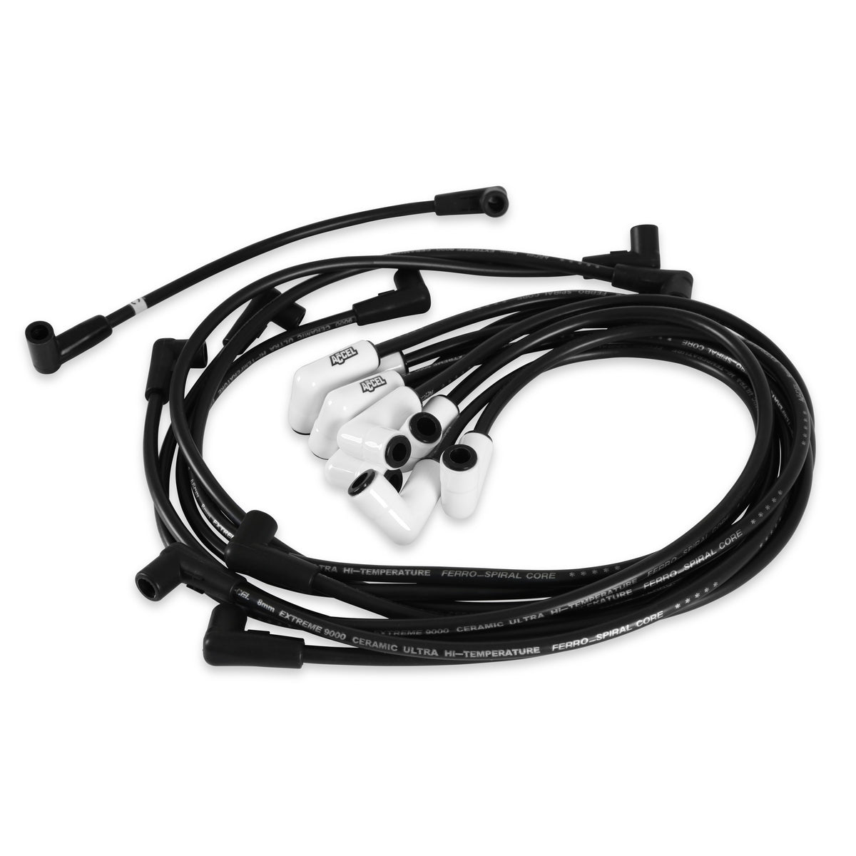 Spark Plug Wire Set Extreme 9000 Ceramic- Chevy Big Block 396-502 Hei Custom This Extreme Ceramic Book Spark Plug Wire Set Is A Custom Fit For Chevy / GM Big Block Engines 396-502 W/ Hei ACCEL-1