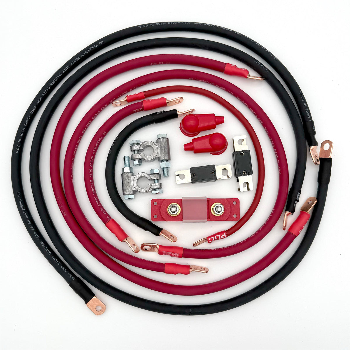 2016-2021 Toyota Tacoma Battery Cable Kit Gen 3 3.5 Liter 1/0 Gauge Battery Cable Big7Kits