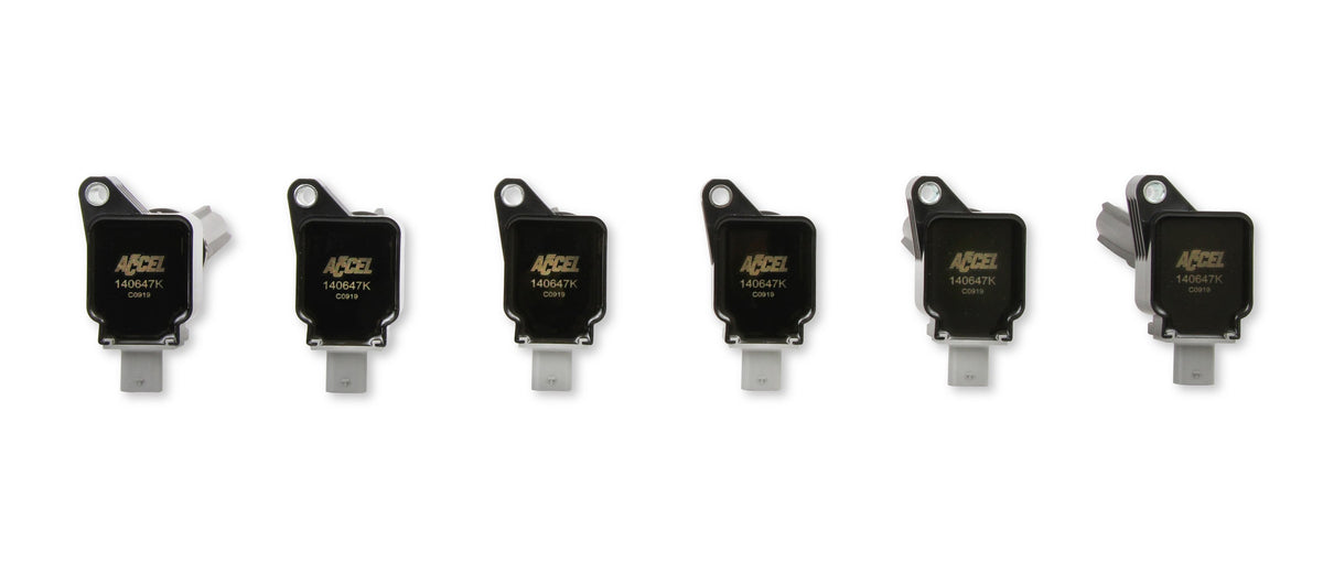 Ignition Coil 2017-2020 Ford Ecoboost 3.5L Engines, Black, 6-Pack An Economical, Direct Replacement Coil For Your Ecoboost From The Ignition Experts At ACCEL