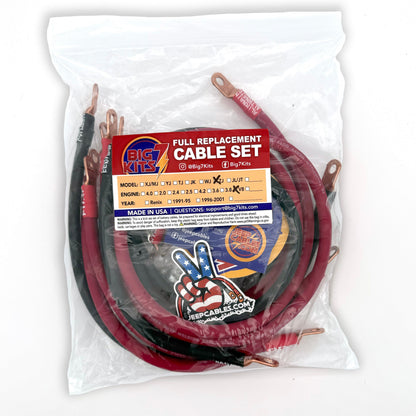 1993-1998 Jeep Grand Cherokee Battery Cable Kit ZJ 5.2-5.9 Liter 1/0 Gauge Battery Cable Big7Kits-3