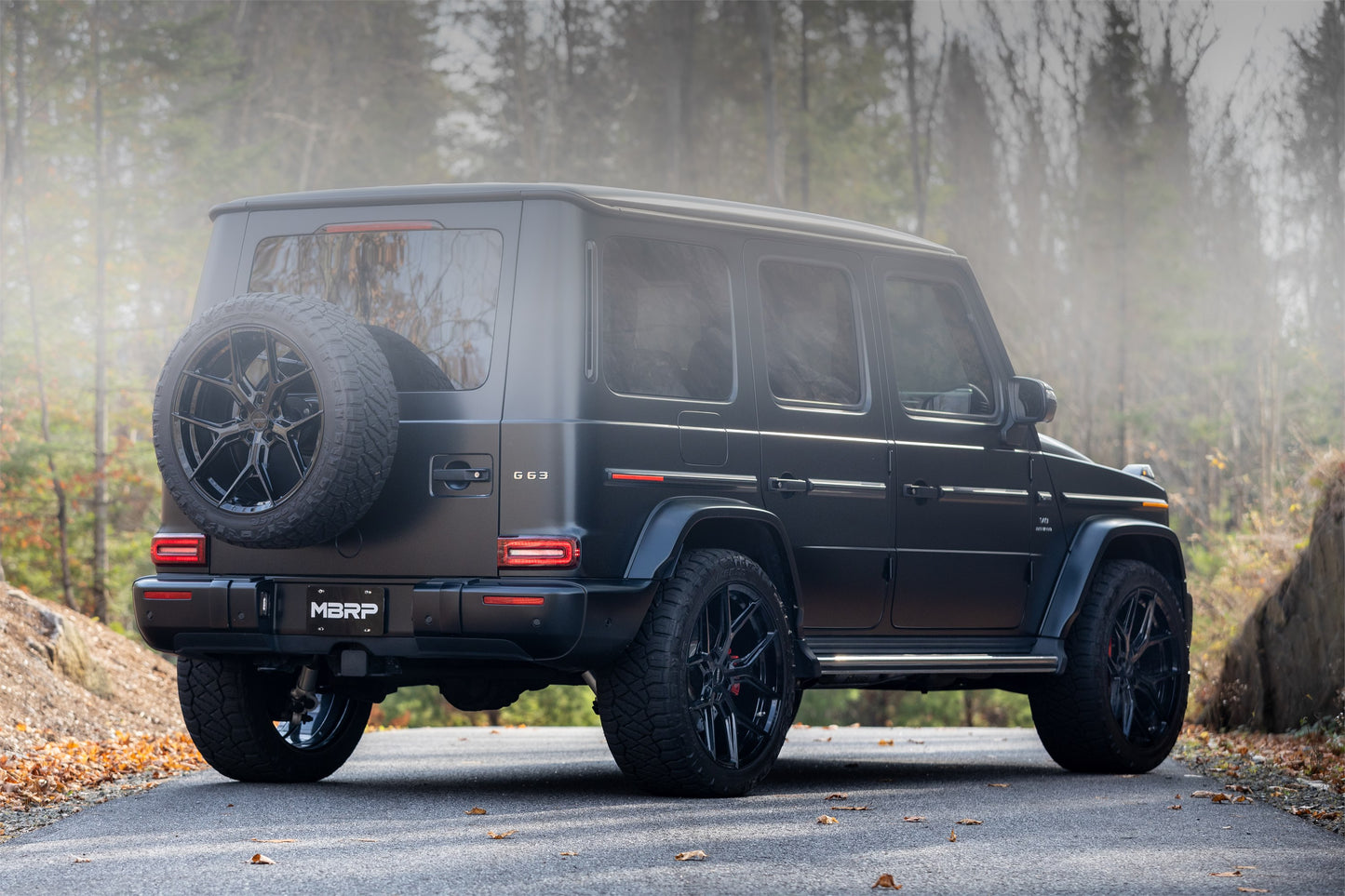 2019-Up Mercedes-Benz G63 4.0TT V8 Armor Pro T304SS 2.5 Inch Pre-Axle Cat-Back, Dual Split Side, Quad Outlet, Active Profile MBRP-5