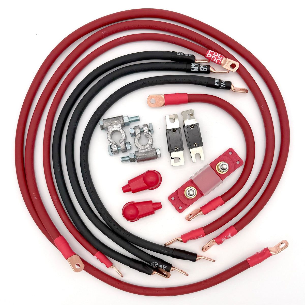 2007-2018 Jeep Wrangler JK Battery Cable Kit 3.6 Liter 1/0 Gauge Battery Cable Big7Kits-14