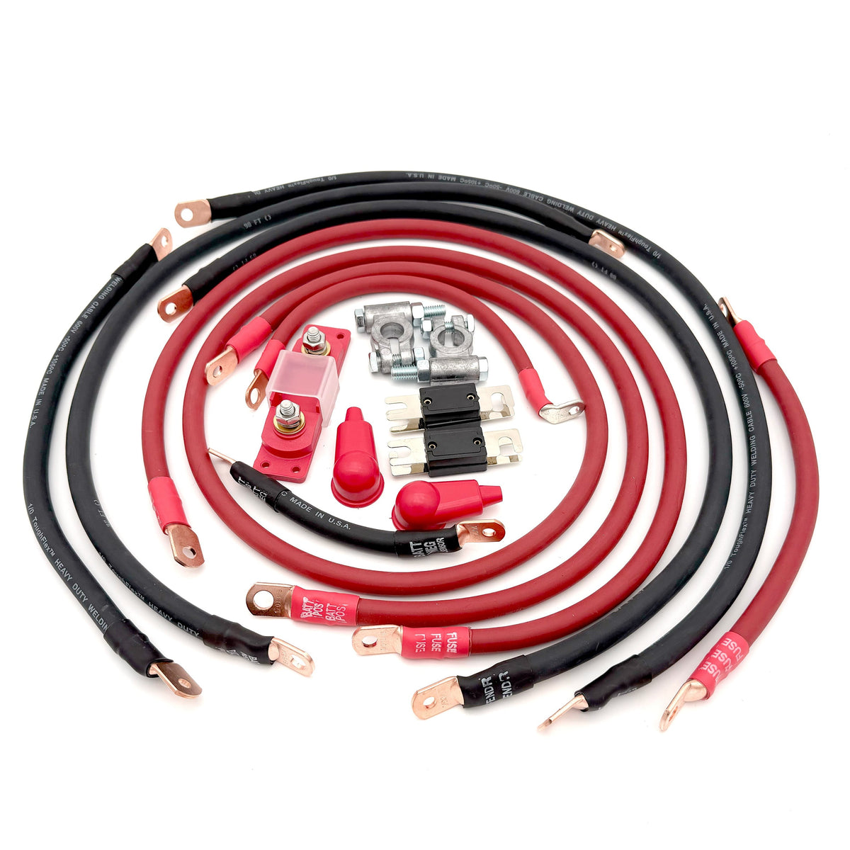 2020-2025 Jeep Gladiator JT Battery Cable Kit 3.6 Liter 2 Gauge Battery Cable Big7Kits-2