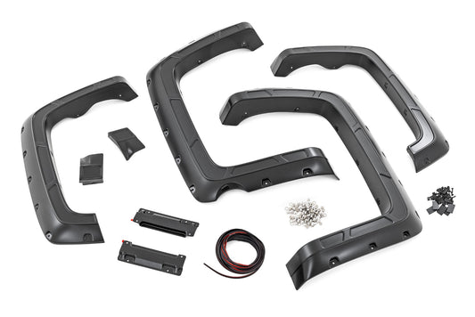 Fender Flares | Defender l 5'9" Bed  | G7C Red Hot | Chevy Silverado 1500 (14-18 & Classic) Rough Country