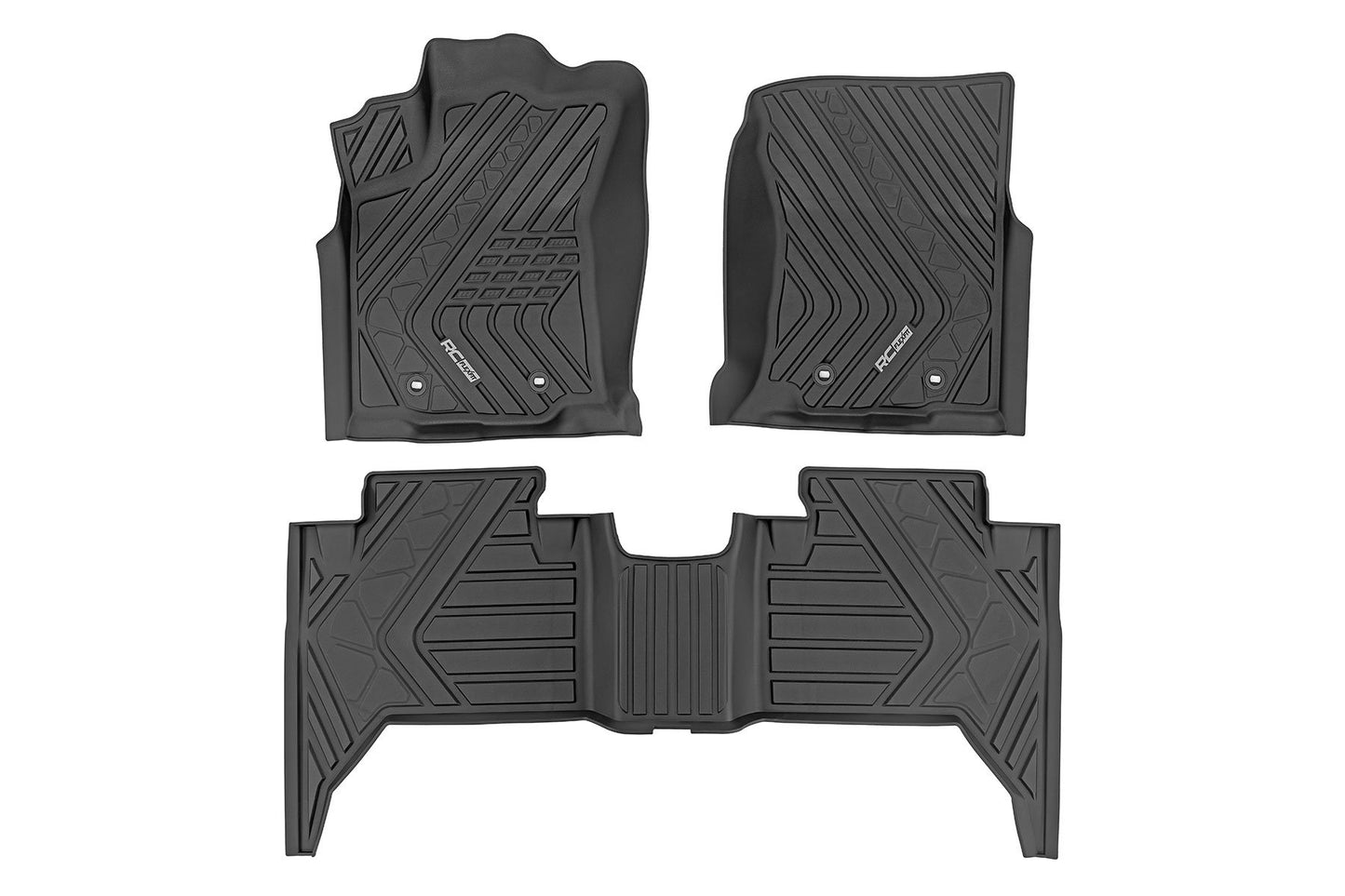 Flex-Fit Floor Mats | Front and Rear | Toyota Tacoma 2WD/4WD (2016-2023) Rough Country