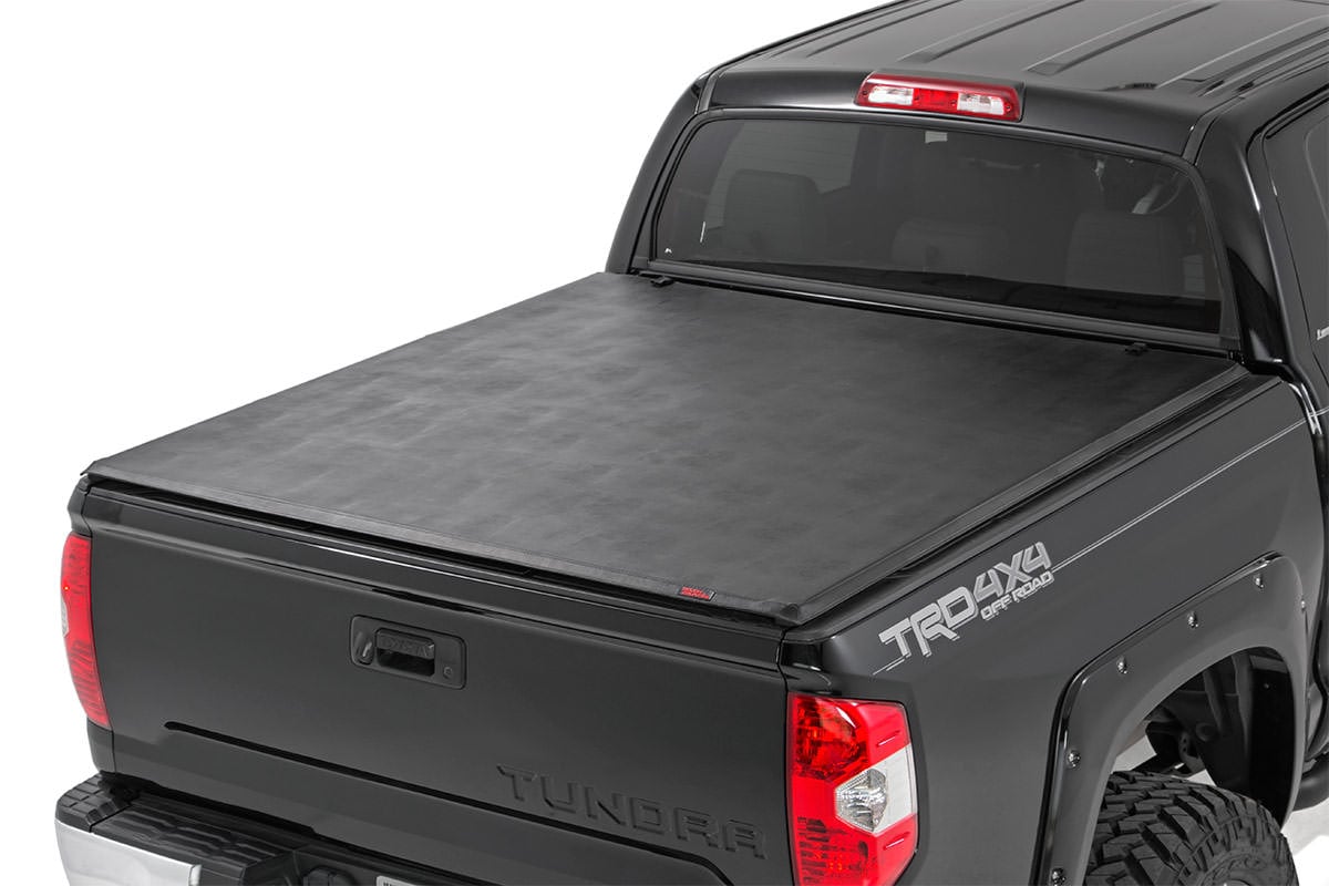 Soft Tri-Fold Bed Cover | 6'7" Bed | Toyota Tundra 2WD/4WD (2007-2025) Rough Country