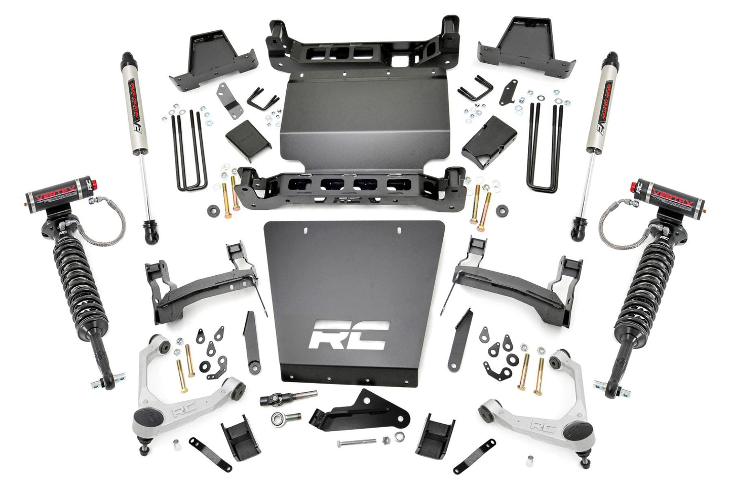 7 Inch Stamped Steel LCA Lift Kit | Forged UCA | Bracket | Vertex/V2 Shks | Chevy/GMC 1500 (16-18) Rough Country