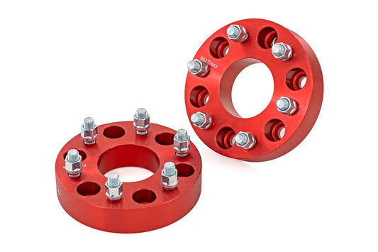 1.5 Inch Wheel Spacers | 6x5.5 | Red | Chevy/GMC 1500 Truck & SUV Rough Country