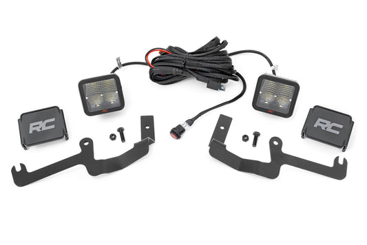 LED Light Kit | Ditch Mount | 2" Spectrum Pair | Spot | Chevy Silverado 1500 (19-24) Rough Country