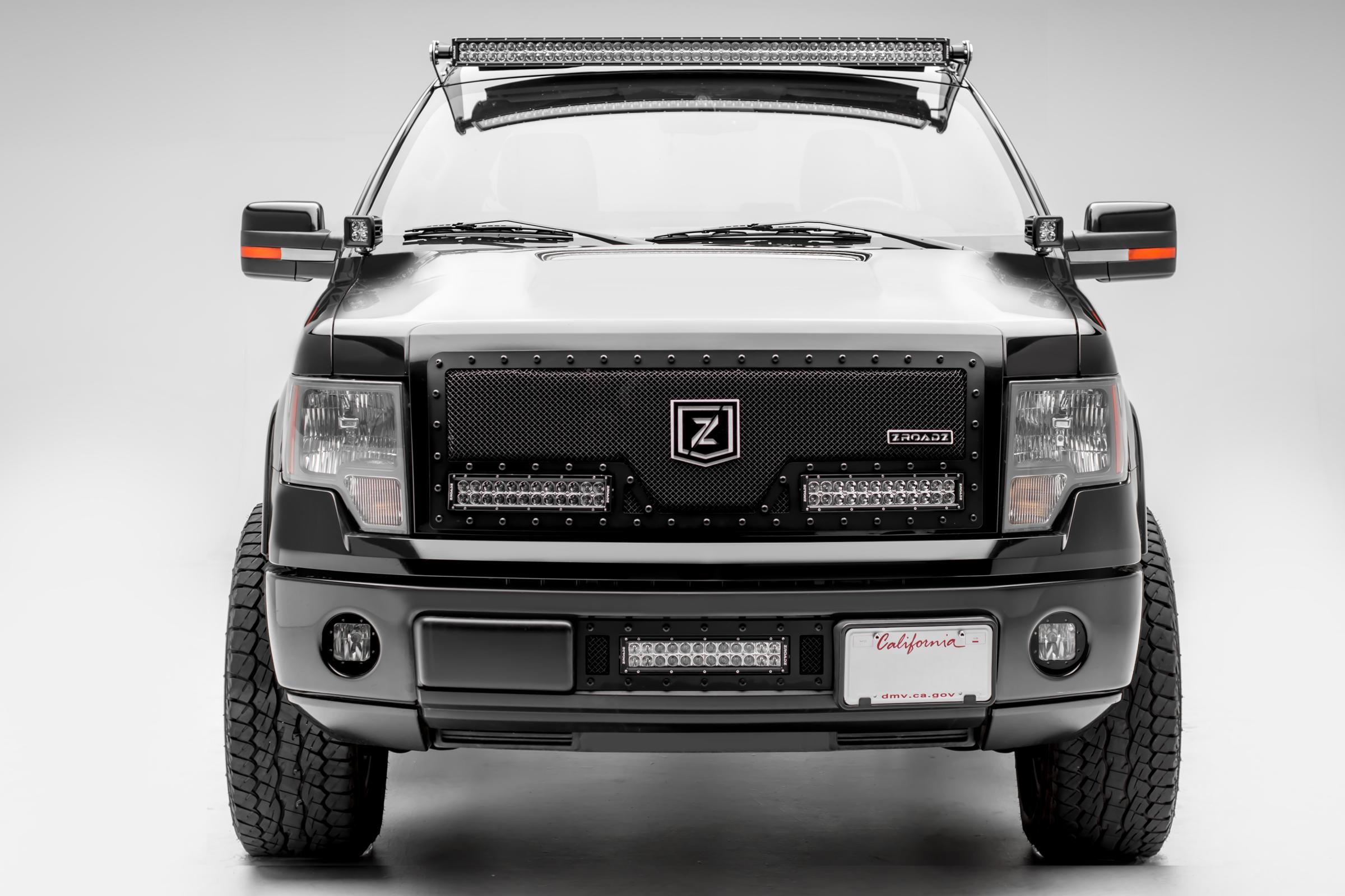 Ford Hood Hinge LED Bracket to mount (2) 3 Inch LED Pod Lights PN Z365601